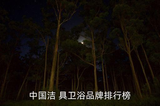 中國潔 具衛(wèi)浴品牌排行榜