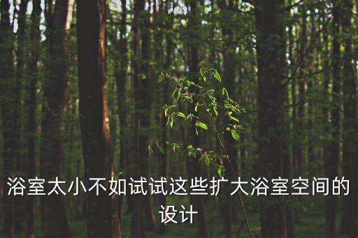 浴室太小不如試試這些擴大浴室空間的設(shè)計