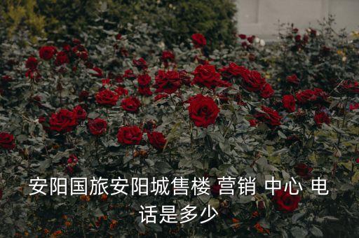安陽國旅安陽城售樓 營銷 中心 電話是多少