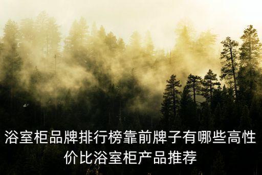 浴室柜品牌排行榜靠前牌子有哪些高性價(jià)比浴室柜產(chǎn)品推薦