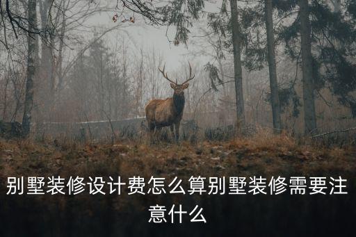 別墅裝修設(shè)計(jì)費(fèi)怎么算別墅裝修需要注意什么