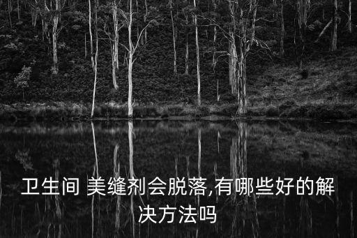 衛(wèi)生間 美縫劑會(huì)脫落,有哪些好的解決方法嗎