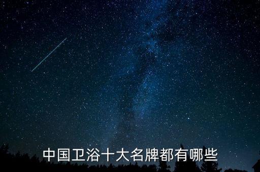 中國衛(wèi)浴十大名牌都有哪些