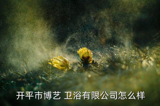  開(kāi)平市博藝 衛(wèi)浴有限公司怎么樣