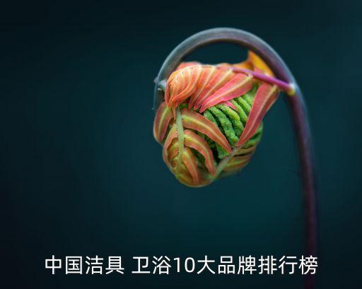 中國潔具 衛(wèi)浴10大品牌排行榜