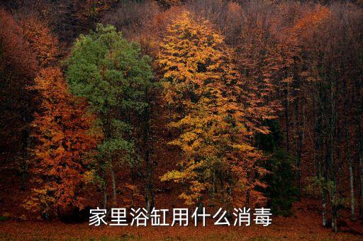 家里浴缸用什么消毒