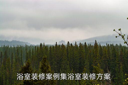 浴室裝修案例集浴室裝修方案