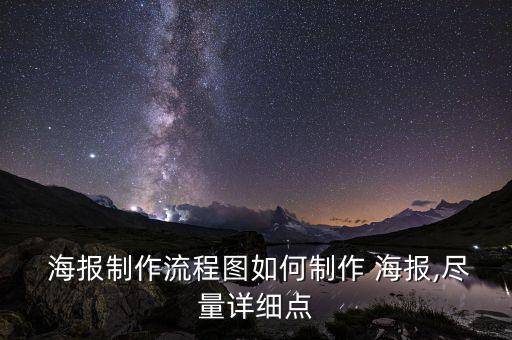  海報(bào)制作流程圖如何制作 海報(bào),盡量詳細(xì)點(diǎn)