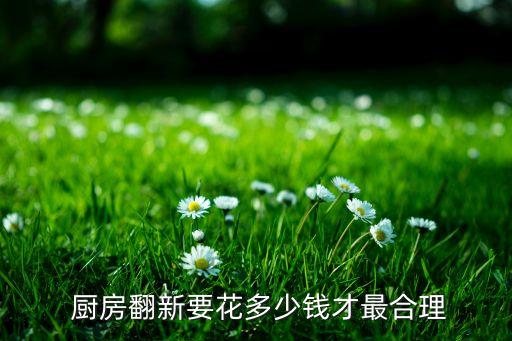  廚房翻新要花多少錢才最合理