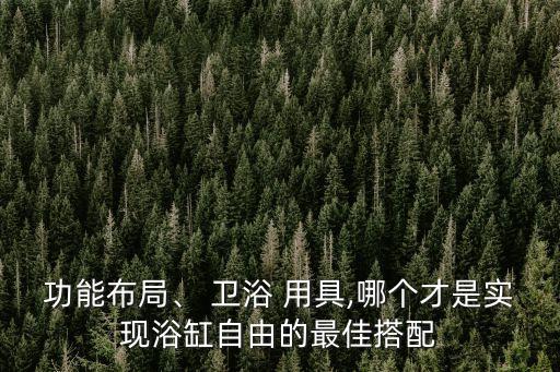 功能布局、 衛(wèi)浴 用具,哪個(gè)才是實(shí)現(xiàn)浴缸自由的最佳搭配