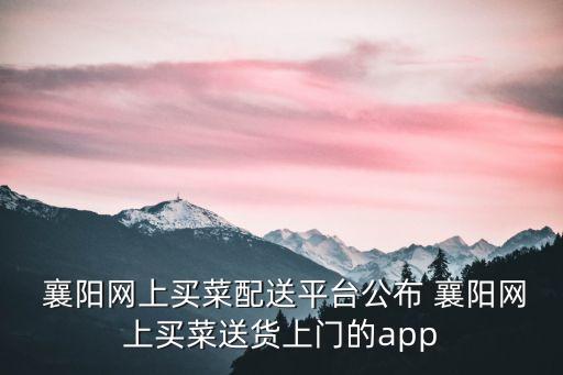  襄陽(yáng)網(wǎng)上買菜配送平臺(tái)公布 襄陽(yáng)網(wǎng)上買菜送貨上門(mén)的app