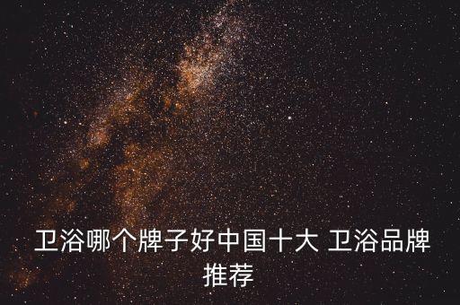  衛(wèi)浴哪個(gè)牌子好中國(guó)十大 衛(wèi)浴品牌推薦