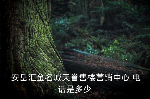  安岳匯金名城天譽售樓營銷中心 電話是多少