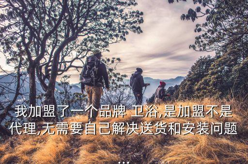 我加盟了一個品牌 衛(wèi)浴,是加盟不是代理,無需要自己解決送貨和安裝問題...