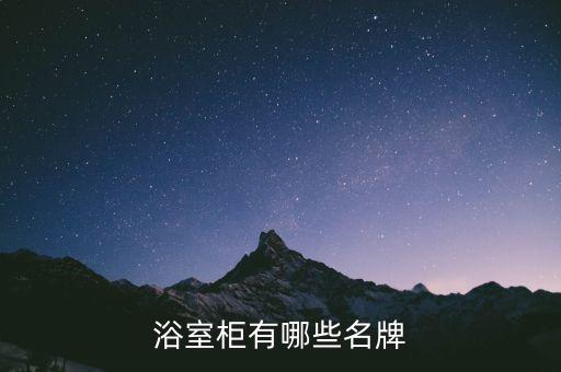 浴室柜有哪些名牌