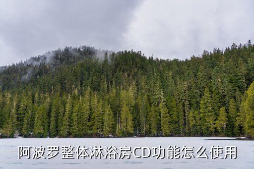 阿波羅整體淋浴房CD功能怎么使用