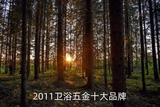 2011衛(wèi)浴五金十大品牌