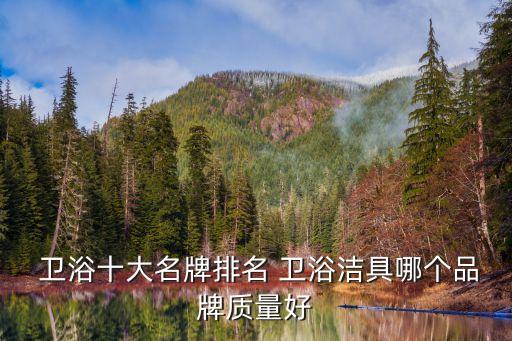  衛(wèi)浴十大名牌排名 衛(wèi)浴潔具哪個品牌質(zhì)量好