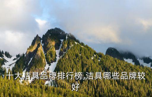 十大潔具品牌排行榜,潔具哪些品牌較好