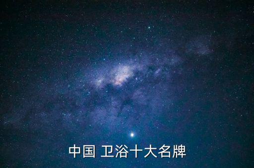 中國 衛(wèi)浴十大名牌
