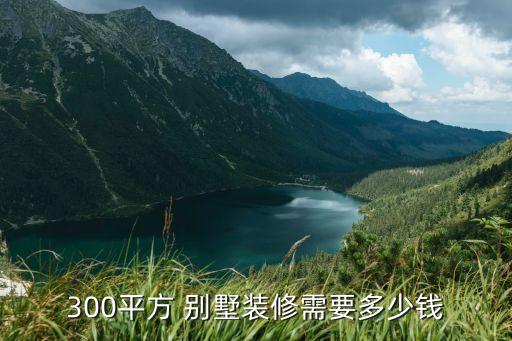 300平方 別墅裝修需要多少錢