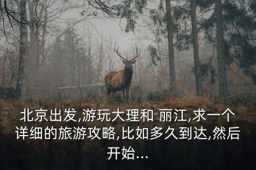 北京出發(fā),游玩大理和 麗江,求一個(gè)詳細(xì)的旅游攻略,比如多久到達(dá),然后開始...