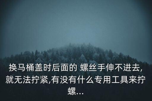 換馬桶蓋時后面的 螺絲手伸不進(jìn)去,就無法擰緊,有沒有什么專用工具來擰螺...
