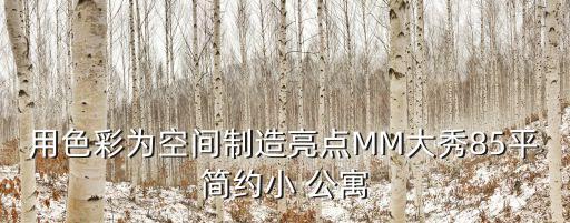 用色彩為空間制造亮點(diǎn)MM大秀85平簡約小 公寓