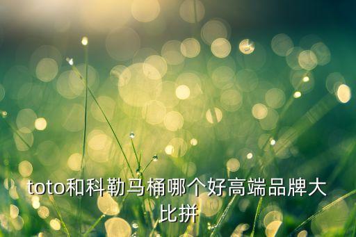 toto和科勒馬桶哪個好高端品牌大比拼