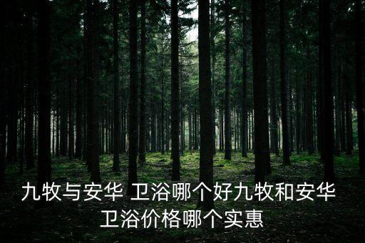 九牧與安華 衛(wèi)浴哪個(gè)好九牧和安華 衛(wèi)浴價(jià)格哪個(gè)實(shí)惠