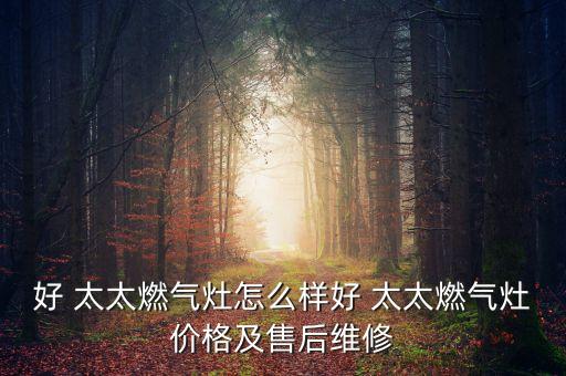 好 太太燃?xì)庠钤趺礃雍?太太燃?xì)庠顑r格及售后維修