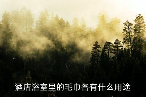 酒店浴室里的毛巾各有什么用途
