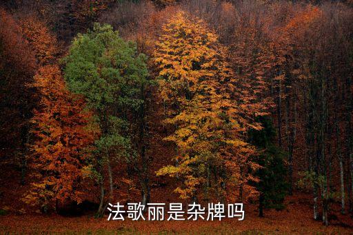 法歌麗是雜牌嗎