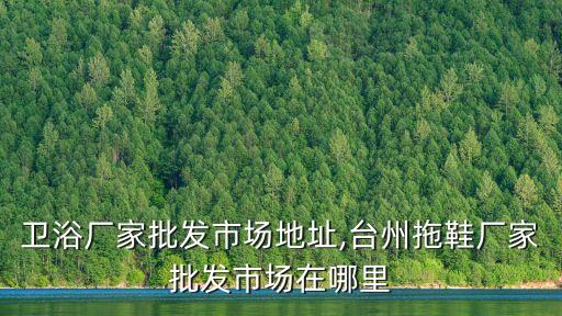 臺(tái)州衛(wèi)浴廠家批發(fā)市場(chǎng)地址,臺(tái)州拖鞋廠家批發(fā)市場(chǎng)在哪里