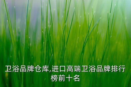 高端衛(wèi)浴品牌倉庫,進口高端衛(wèi)浴品牌排行榜前十名