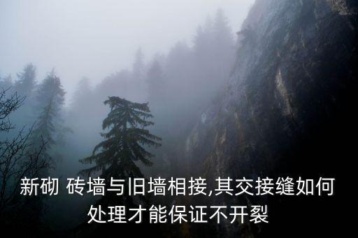 新砌 磚墻與舊墻相接,其交接縫如何處理才能保證不開裂