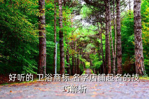 好聽的 衛(wèi)浴商標(biāo) 名字店鋪起名的技巧解析