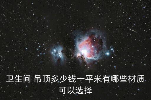 衛(wèi)生間 吊頂多少錢(qián)一平米有哪些材質(zhì)可以選擇