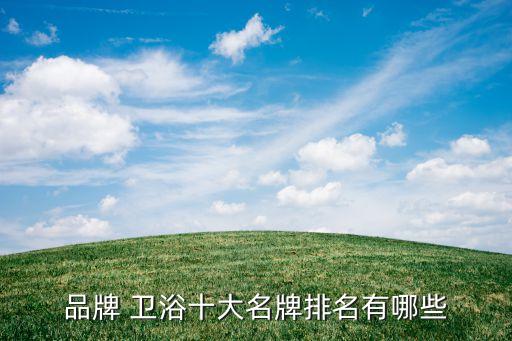 品牌 衛(wèi)浴十大名牌排名有哪些