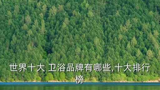 世界十大 衛(wèi)浴品牌有哪些,十大排行榜
