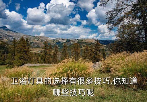  衛(wèi)浴燈具的選擇有很多技巧,你知道哪些技巧呢