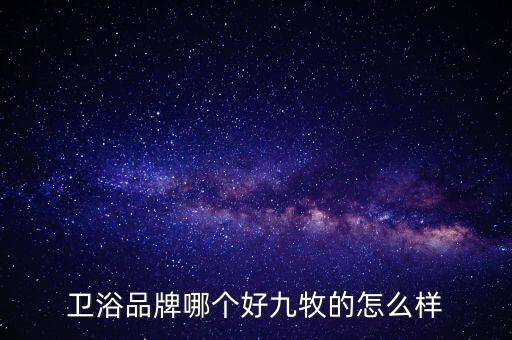 衛(wèi)浴品牌哪個好九牧的怎么樣