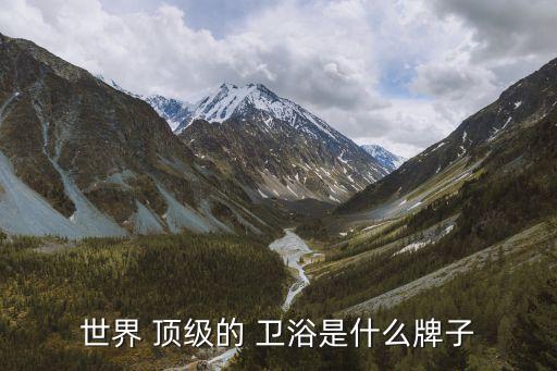 世界 頂級的 衛(wèi)浴是什么牌子