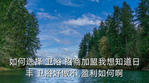 如何選擇 衛(wèi)浴 招商加盟我想知道日豐 衛(wèi)浴好做不,盈利如何啊