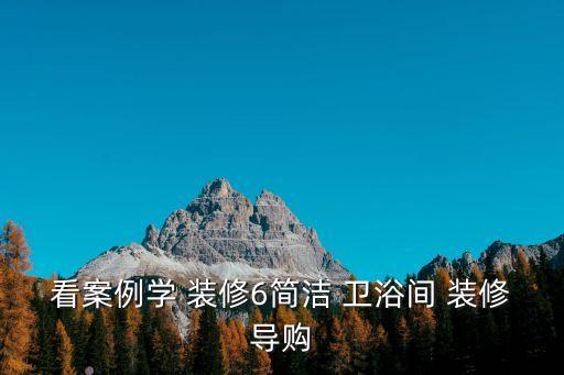 看案例學(xué) 裝修6簡潔 衛(wèi)浴間 裝修導(dǎo)購