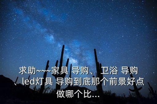 求助~~~家具 導購、 衛(wèi)浴 導購、led燈具 導購到底那個前景好點做哪個比...