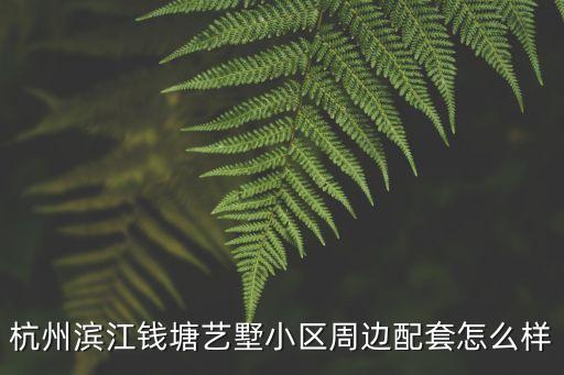杭州濱江錢塘藝墅小區(qū)周邊配套怎么樣