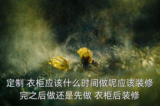 安完衣柜再安衛(wèi)浴行嗎圖片