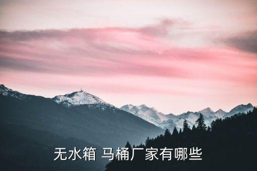 無水箱 馬桶廠家有哪些