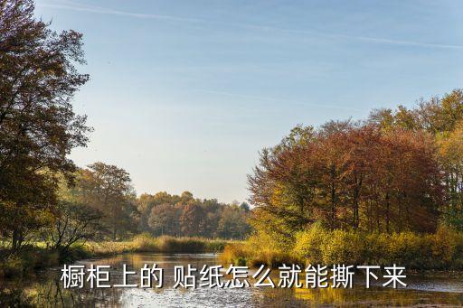  櫥柜上的 貼紙?jiān)趺淳湍芩合聛?lái)
